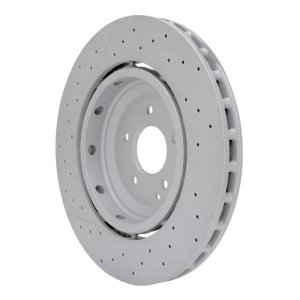 Mercedes-Benz SLK55 AMG Brake Rotor (1) - Front - R1 Concepts - Hi-Carbon Alloy GeoMET Coated Rotor - Drilled & Slotted - `06-`11